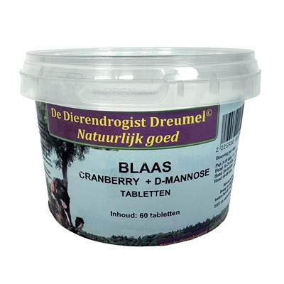 Dierendrogist Blaas / Cranberry / D-mannose Tabletten 60 Tbl