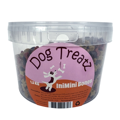 Dog Treatz IniMini Bones 1,5 KG - Zachte beloningssnoepjes