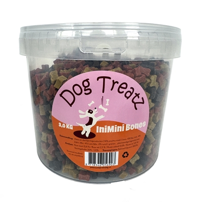 Dog Treatz IniMini Bones 3 KG - Zachte beloningssnoepjes voor honden