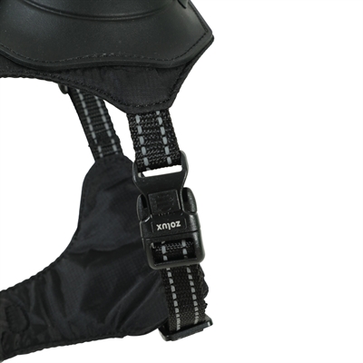 Zolux Easyride Hondentuig Zwart S 33-49 cm met uittrekbare riem