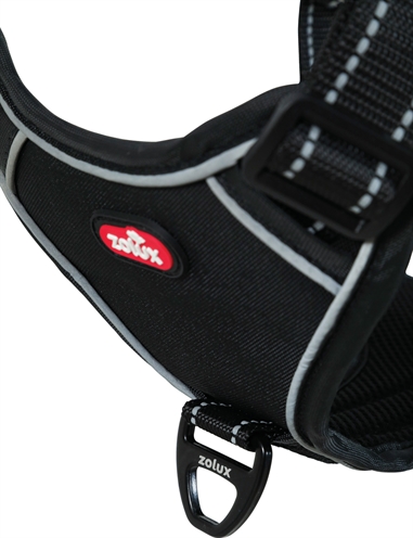 Zolux Easyride Hondentuig Zwart M 41-57 cm met uittrekbare riem