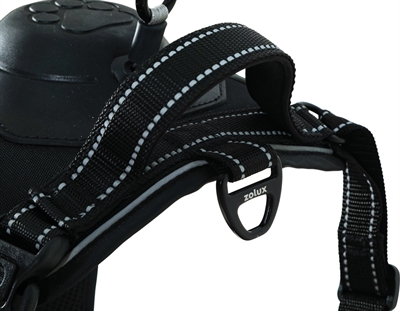 Zolux Easyride Hondentuig Zwart M 41-57 cm met uittrekbare riem