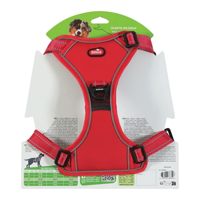 Zolux Easyride Hondentuig Rood M 41-57 cm met uittrekbare riem