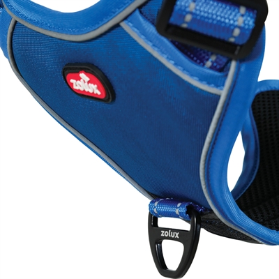 Zolux Easyride Hondentuig Blauw XL 56-80 cm met uittrekbare riem
