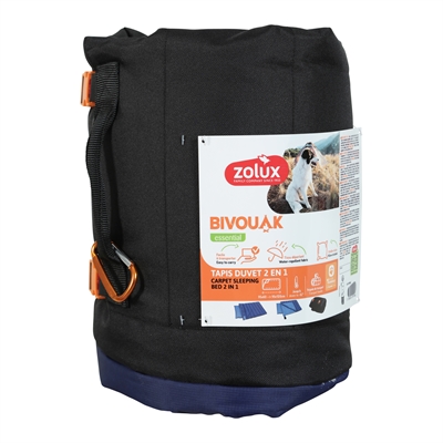 Zolux Bivouak Hondendeken/Slaapzak 2in1 Blauw 95x60-120 cm — Comfortabele rustplek voor jouw hond