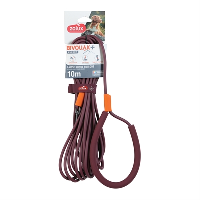 Zolux Bvk Sleeplijn Siliconen Rood 10m x 0,6cm