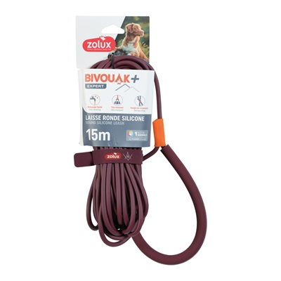 Zolux Sleeplijn Rond Siliconen Rood 15m x 0,6cm