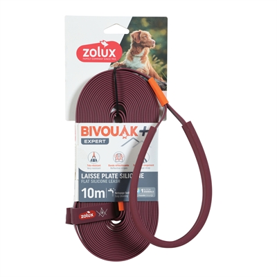 Zolux Bvk Sleeplijn Plat Siliconen Rood 10 m x 1,5 cm