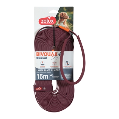 Zolux Sleeplijn Plat Siliconen Rood 15 m 1,5 cm