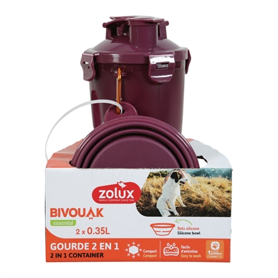 Zolux Bivouak 2-in-1 Reisset Rood 2x350 ml