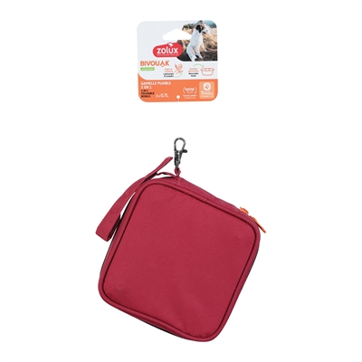 Zolux Bivouak 2in1 Opvouwbare Voer- en Drinkbak Rood 2x700 ml