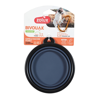 Zolux Bivouak Opvouwbare Voerbak Siliconen Blauw 13 cm 450 ml