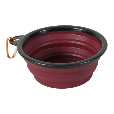 Zolux Bvk Voerbak Opvouwbaar Siliconen Rood  16 CM 650 ML