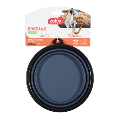 Zolux Opvouwbare Siliconen Voerbak Blauw 17 cm 1 L