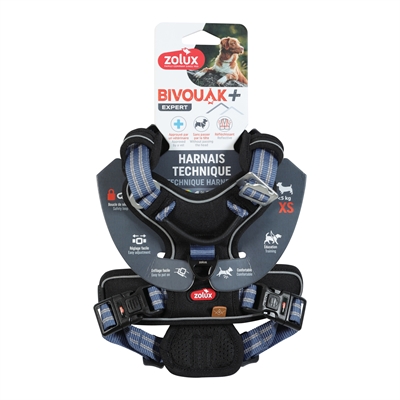 Zolux Bivouak Hondentuig Blauw XS 25,5-38x33-43 CM
