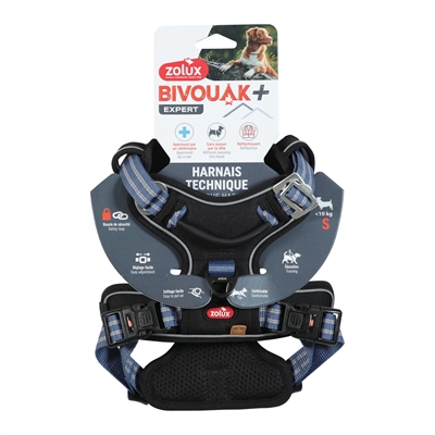 Zolux Bivouak Hondentuig Blauw S 31,5-50x43-56 cm