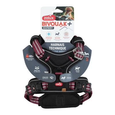 Zolux Bivouak Hondentuig Rood S 31,5-50x43-56 CM