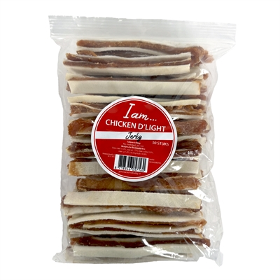 I Am Chicken D'light Jerky 30 st - Hondenkauwsnack van Kip