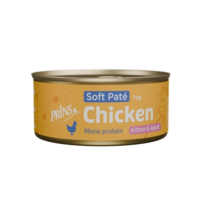 Prins Soft Pate Kitten / Adult Chicken 24x70 GR