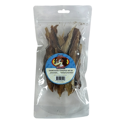 Petsnack Tongfilet 80 GR - Gedroogde honden snack