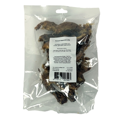 Petsnack Kippennek 180 GR - Gedroogde kauwsnack voor honden