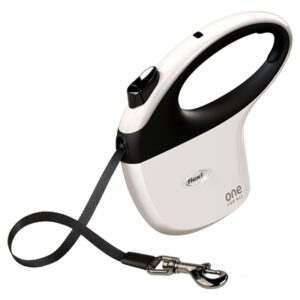 Flexi Rollijn One Wit / Zwart 5 Mtr Tot 30 KG