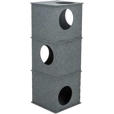 Trixie Kattenhuis Toren Nele Vilt Grijs 38x38x105 CM