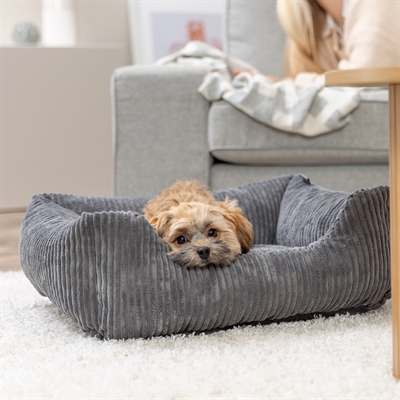 Trixie Hondenmand Jonna Ribstof Donkergrijs 60x50 cm — Comfortabele plek voor je hond