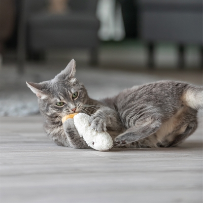Trixie Sleepy Face Pluche Katten Speeltje 17 CM met Catnip Assorti