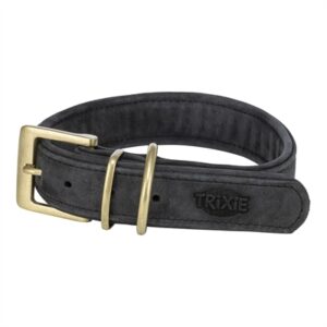 Trixie Halsband Hond Leer Zwart XS 25-31x2,5 CM