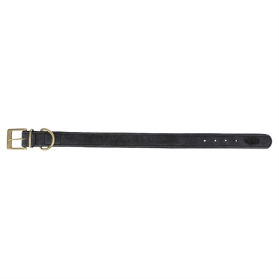 Trixie Halsband Hond Leer Zwart M 36-43x3 CM