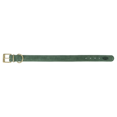 Trixie Halsband Hond Leer Saliegroen M-L 39-46x3,5 CM