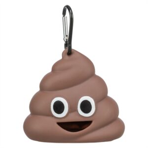 Trixie Poepzakhouder Drol Emoji Inclusies 15 Zakjes Bruin 8x5 CM 4 ST