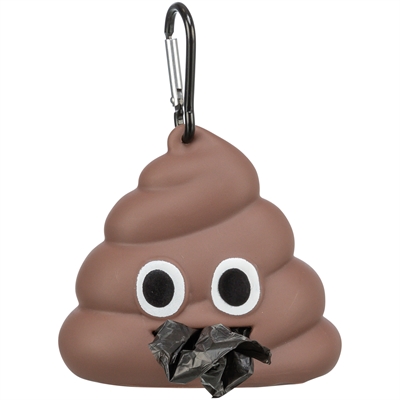 Trixie Poepzakhouder Drol Emoji met 15 Zakjes Bruin 8x5 CM
