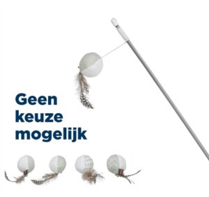 Trixie Kattenhengel met Bal en Veren 46 cm