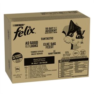 Felix Mixed Selection In Gelei Rund / Kip / Tonijn / Zalm 120x85 GR