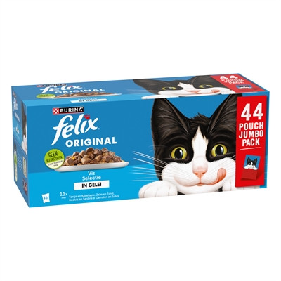 Felix Original Vis Selectie in Gelei 44x85 gr voor katten