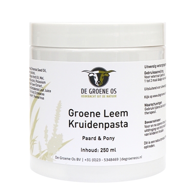 De Groene Os Groene Leem Kruidenpasta 250 ML