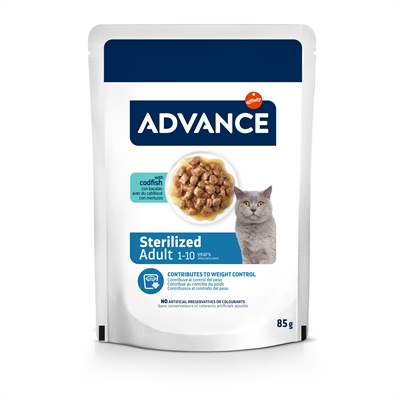 Advance Cat Sterilized Natvoer Kabeljauw 12x85 GR