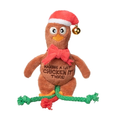 Fuzzyard Kattenspeeltje Kip met Kerstmuts 12x8x5 CM