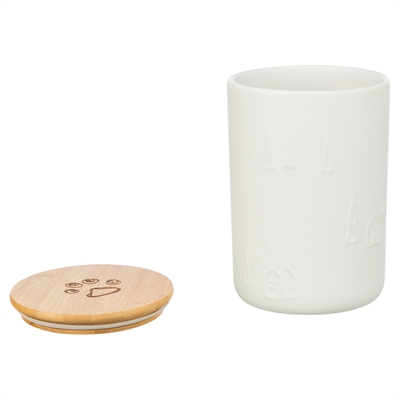 Trixie Xmas Snackpot Keramiek Wit 13x13x19 cm voor hondensnacks