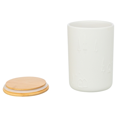 Trixie Xmas Snackpot Keramiek Wit 13x13x19 cm voor hondensnacks