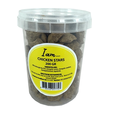 I Am Chicken Stars Hondensnack 200 GR
