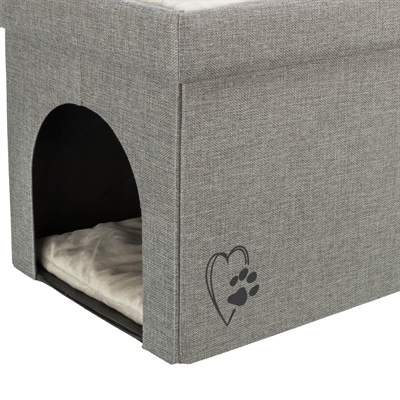 Trixie Kattenmand Kimy Soft 2 Verdiepingen Lichtgrijs 76x37x72 cm
