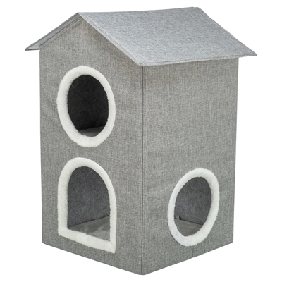 Trixie Kattenmand Nora Soft 2 Verdiepingen Lichtgrijs 47x47x67 cm