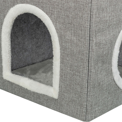 Trixie Kattenmand Nora Soft 2 Verdiepingen Lichtgrijs 47x47x67 cm