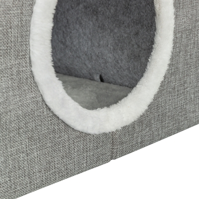 Trixie Kattenmand Nora Soft 2 Verdiepingen Lichtgrijs 47x47x67 cm