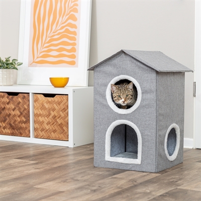 Trixie Kattenmand Nora Soft 2 Verdiepingen Lichtgrijs 47x47x67 cm