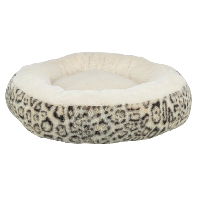 Trixie Hondenmand Leo Soft Rond Pluche Creme / Panterprint 50 CM