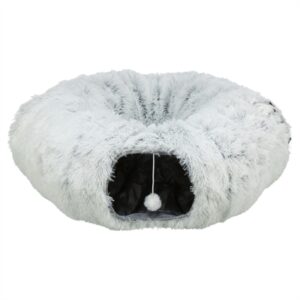 Trixie Harvey Pluche Speeltunnel/Donut 160x25 cm Wit/Grijs